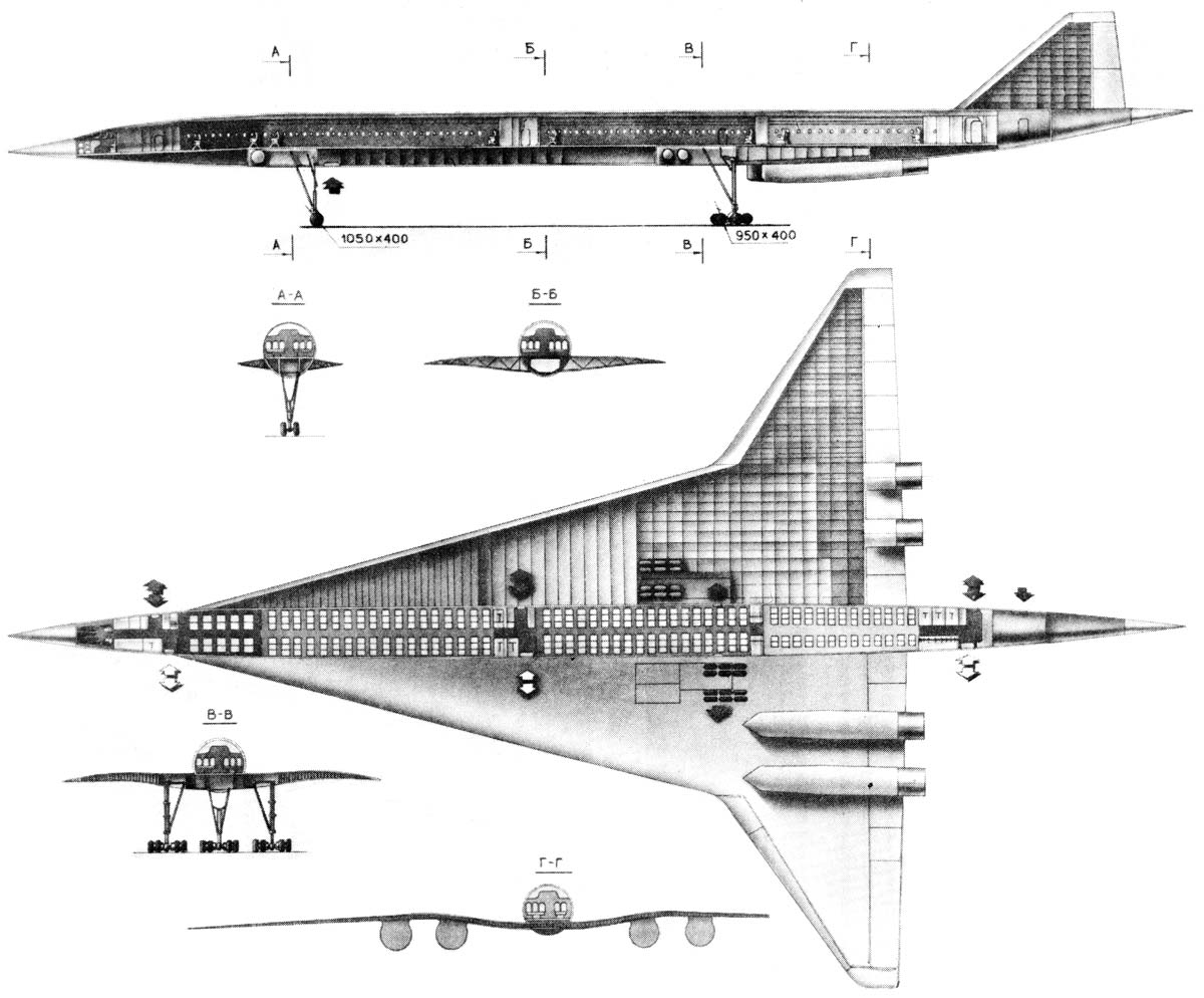 Ту-244. Cверхзвуковой пассажирский самолет