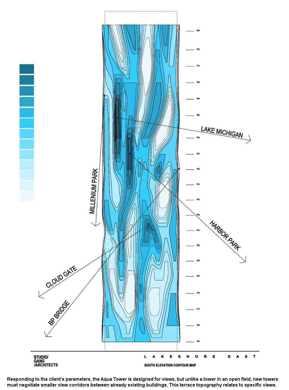 Проект башни Aqua Tower от Studio Gang Architects в Чикаго