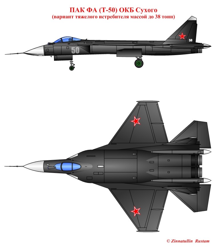 Истребитель - 21. Предполагаемые характеристики ПАКФА Т-50