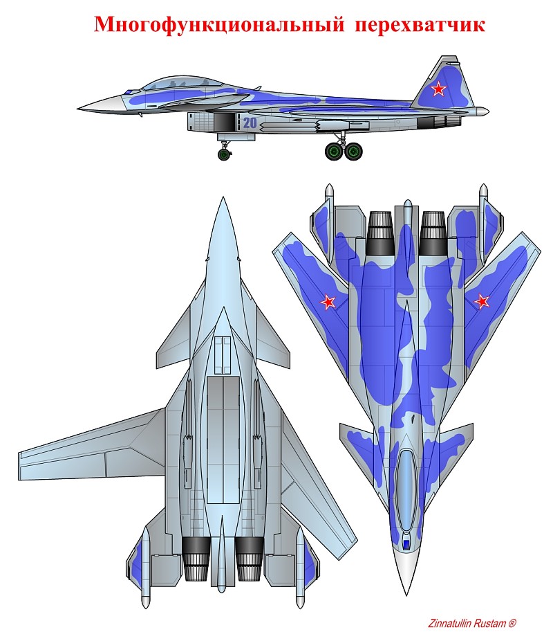 Перспективный многофункциональный перехватчик СУ-ХХ