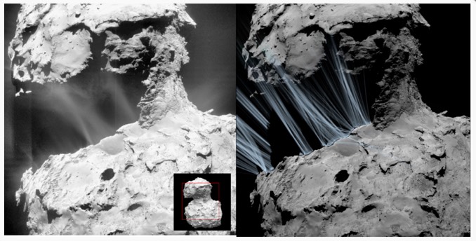 Разгадана тайна локализации джетов на комете 67P